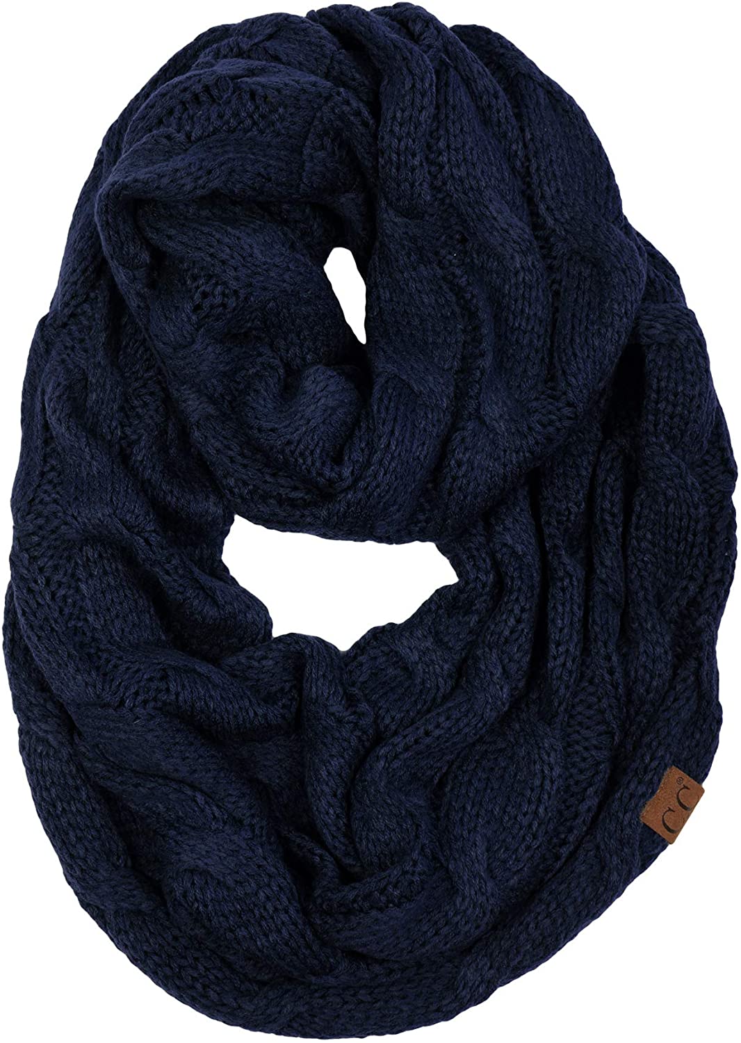 Funky Junque’s Beanies Matching Ribbed Winter Warm Cable Knit Infinity Scarf