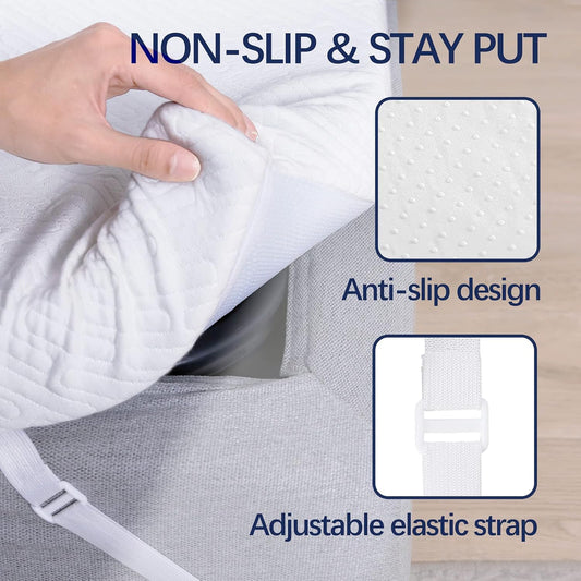 3 Inch Memory Foam Mattress Topper King Size, Cooling Relieving Mattress Pad for Bed with Bamboo Fiber Cover