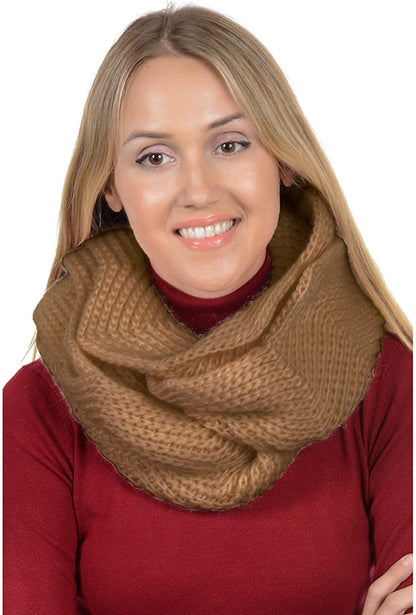 Basico Women Winter Infinity Scarf Warm Knitted Circle Loop Various Colors…