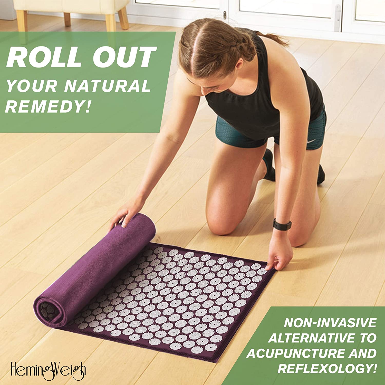 Acupressure Pain Relief Massage Mat And Pillow Set 