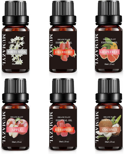 Fragrance Essential Oils Gift Set Summer , Night Air Scents, 6Packx10ml
