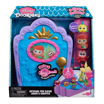 Disney Doorables beyond the Door Ariel’S Grotto Playset, Includes 3 Exclusive Disney the Little Mermaid Figures, 8 Accessories, and 1 Key, Kids Toys for Ages 5 Up