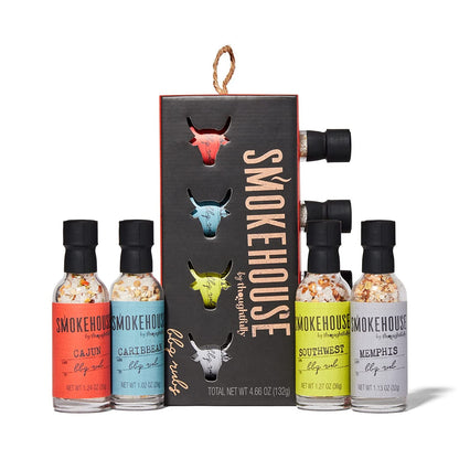  BBQ Rubs Gift Set, Vegan and Vegetarian, Barbecue Rub Flavors Include Cajun BBQ, Caribbean BBQ, Memphis BBQ and Southwest BBQ Rubs, Set of 4