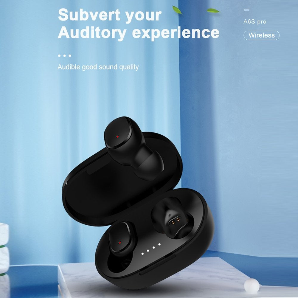 Earbuds True Wireless Headphones with Charging Case - A6S Pro