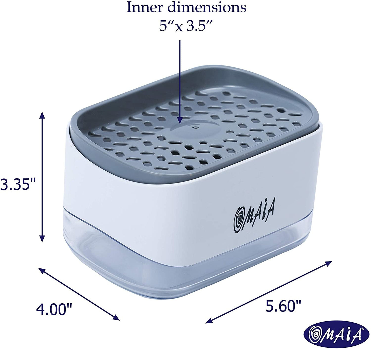 2-in-1 Kitchen Soap Dispenser with Sponge Holder 