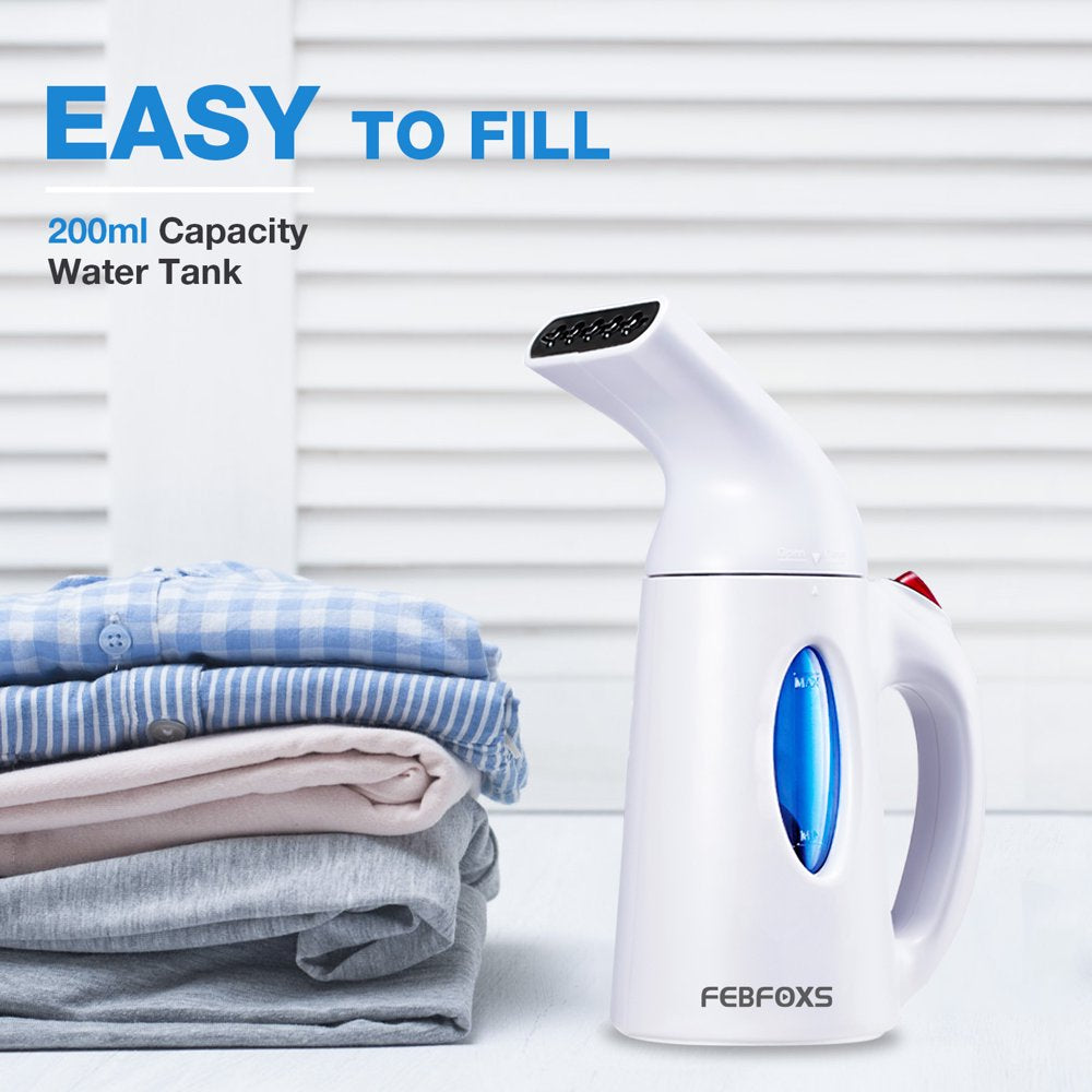 Steamer for Clothes,700W Portable Garment Steamer,Auto Shut-Off Function,Wrinkles/Steam/Soften/Clean/Sterilize,White