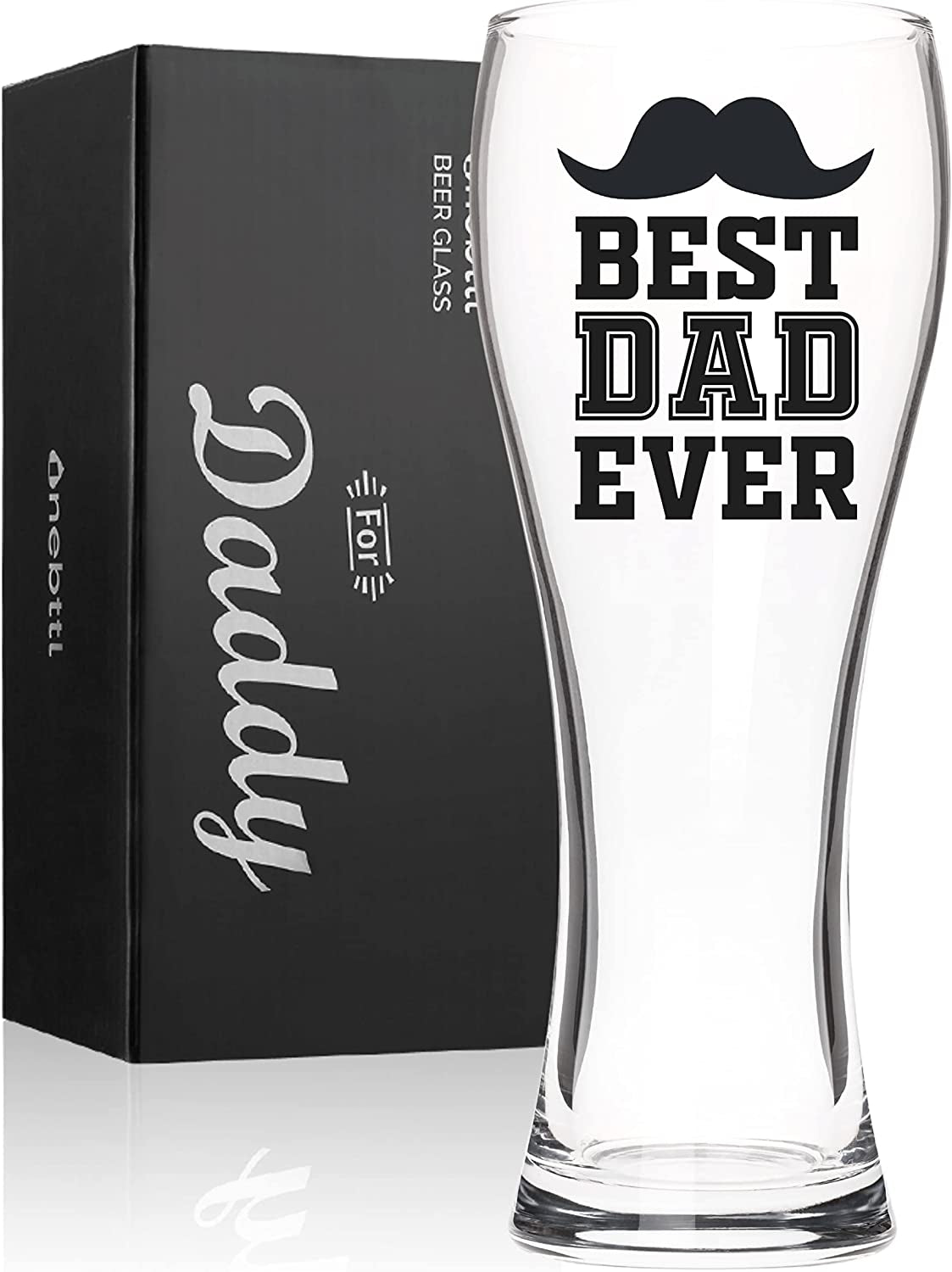 Dad  Beer Glass, Gifts for Dad on Father's Day, Birthday from Daughter, Son, 15oz Pint glass, Beer mug, You are the best dad in the world, Onebttl