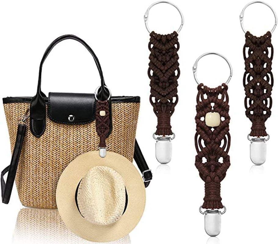 MEIXINZHI 3Pcs Cotton Hat Clip for Travel, Knitting Travel Hat Clip for Bag Backpack Luggage, Travel Hat Clip for Women