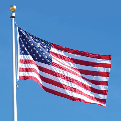 American 3X5-USA 3x5 Feet Outdoor, Heavy Duty Nylon US Flags with Embroidered Stars, Sewn Stripes and Brass Grommets, Red, White, Blue