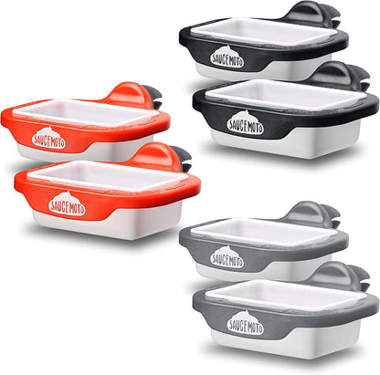  Dip Clip | An in-car sauce holder for ketchup and dipping sauces. As seen on Shark Tank (2 Pack, Black)