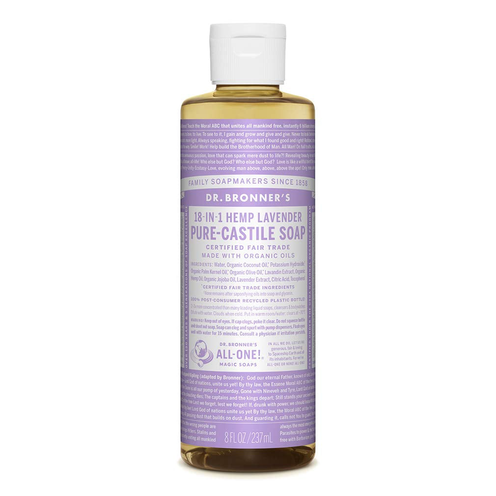 Dr. Bronner’s - Pure-Castile Liquid Soap (Lavender, 8 ounce) 
