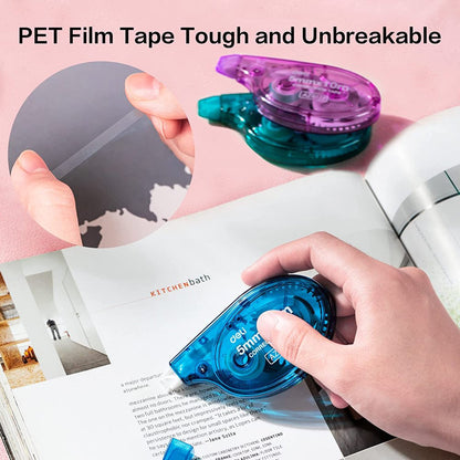 Correction Tape, White Out Correction Tapes, Tape Eraser for Note Taking, Marking, Crafting, Bullet Journal, Scrapbooking, 1/5In X 39.3Ft, 10-Count