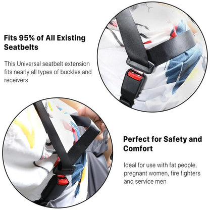  2 Pack 10.2-Inch Seat Belt Extender for Cars Universal Seat Belt Car Buckle Extension Buckle up (7/8" Tongue Width)