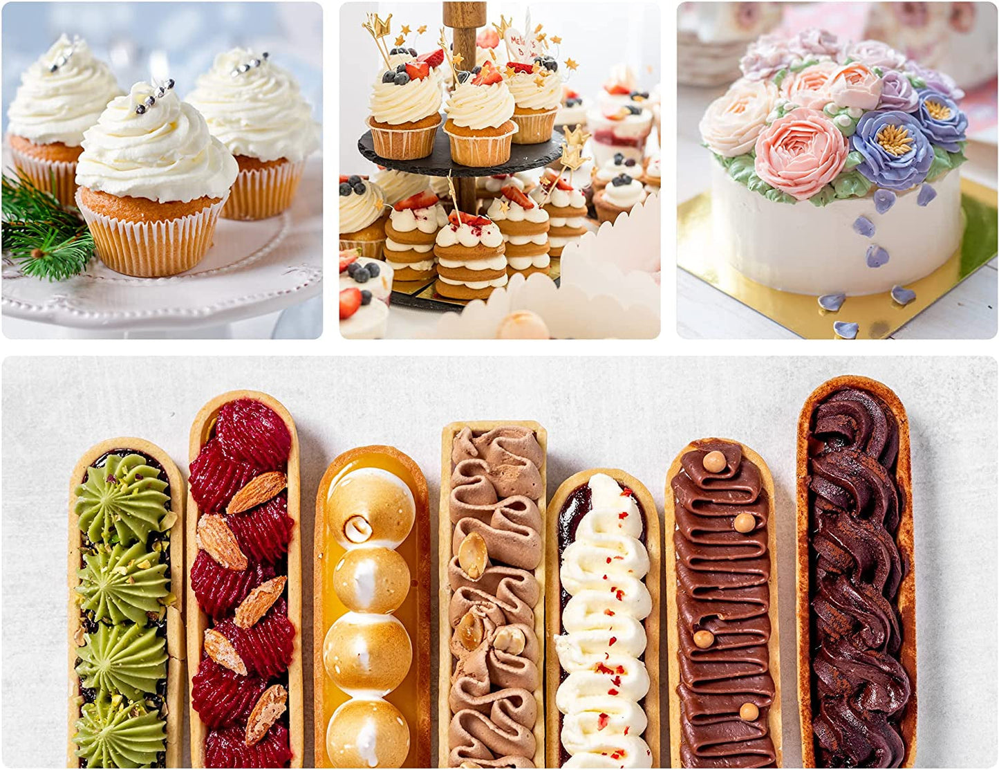  32-Piece Piping Bags and Tips Set 