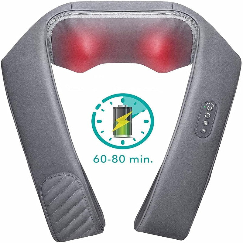 Shiatsu Neck & Shoulder Massager with Adjustable Heat and Straps