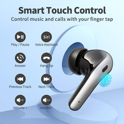 Bluetooth Headphones with Wireless Charging Case 