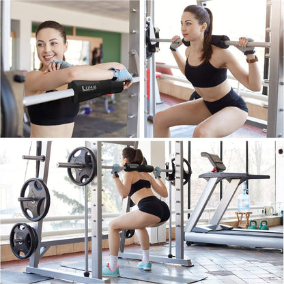 7-Piece Glute Workout Kit – Barbell Squat Pad, 3 Resistance Bands, 2 Ankle Straps & Carry Bag, Gym Accessories for Men & Women