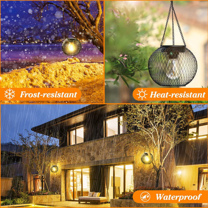 Outdoor Solar Lantern – Waterproof Hanging Garden Light for Yard Patio Pathway Tree Decor