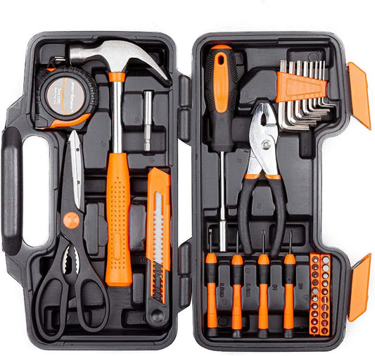 39-Piece Household Tool Set With Storage Case 