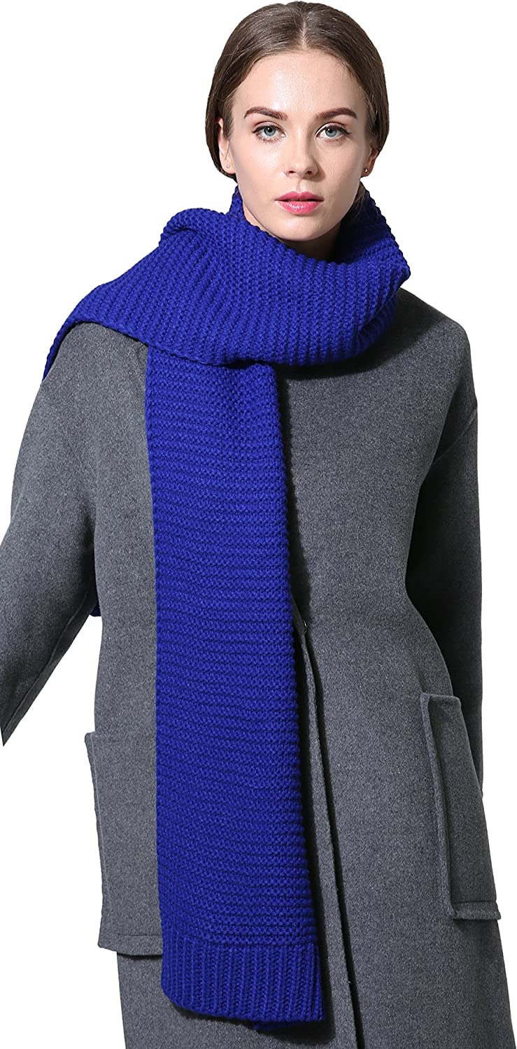 Women Men Winter Thick Cable Knit Wrap Chunky Warm Scarf