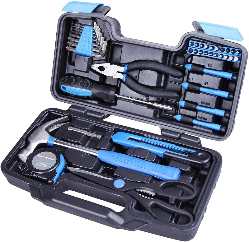 39-Piece Household Tool Set With Storage Case 