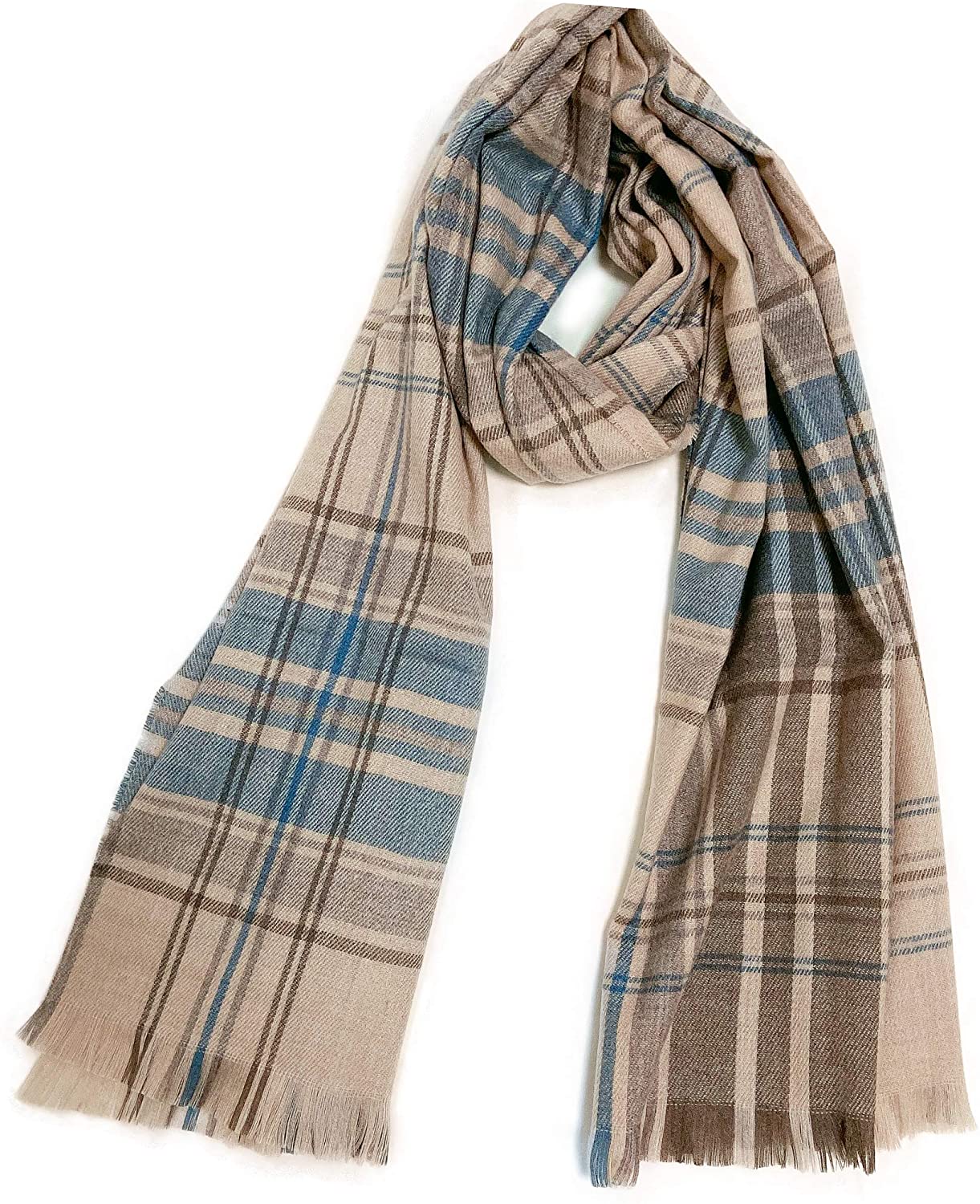 PINCTROT Chunky Large Blanket Scarf for Men Women Warm Cozy Plaid Tartan Wrap Super Soft Shawl Cape