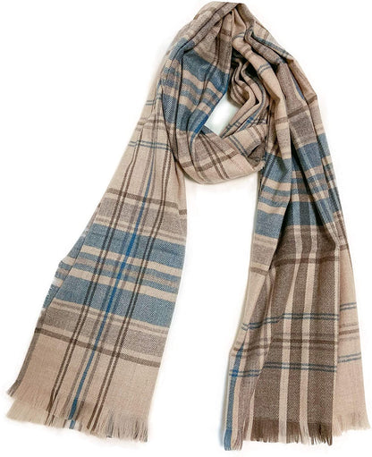 PINCTROT Chunky Large Blanket Scarf for Men Women Warm Cozy Plaid Tartan Wrap Super Soft Shawl Cape