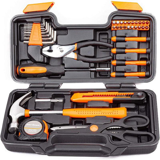 39-Piece Household Tool Set With Storage Case 