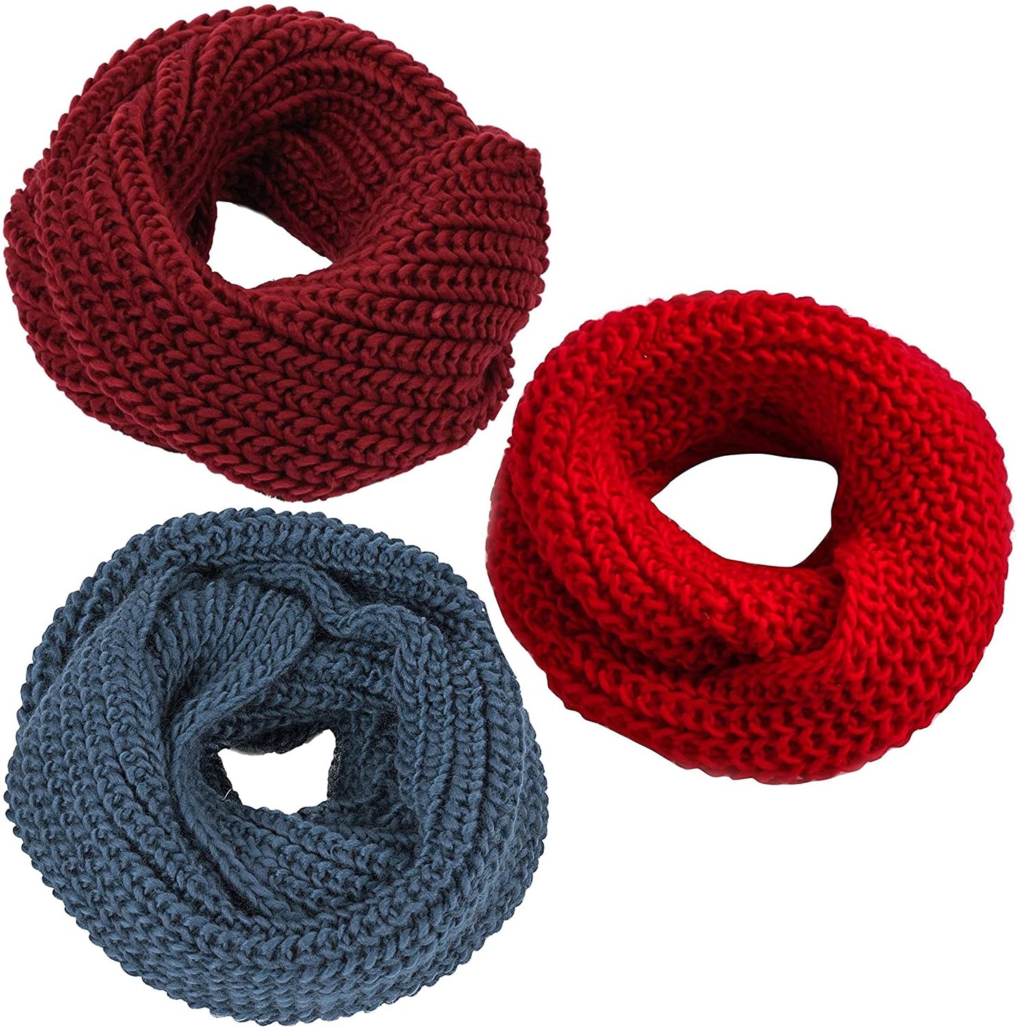 Jemis Women' s Super Soft Winter Knit Warm Infinity Scarf