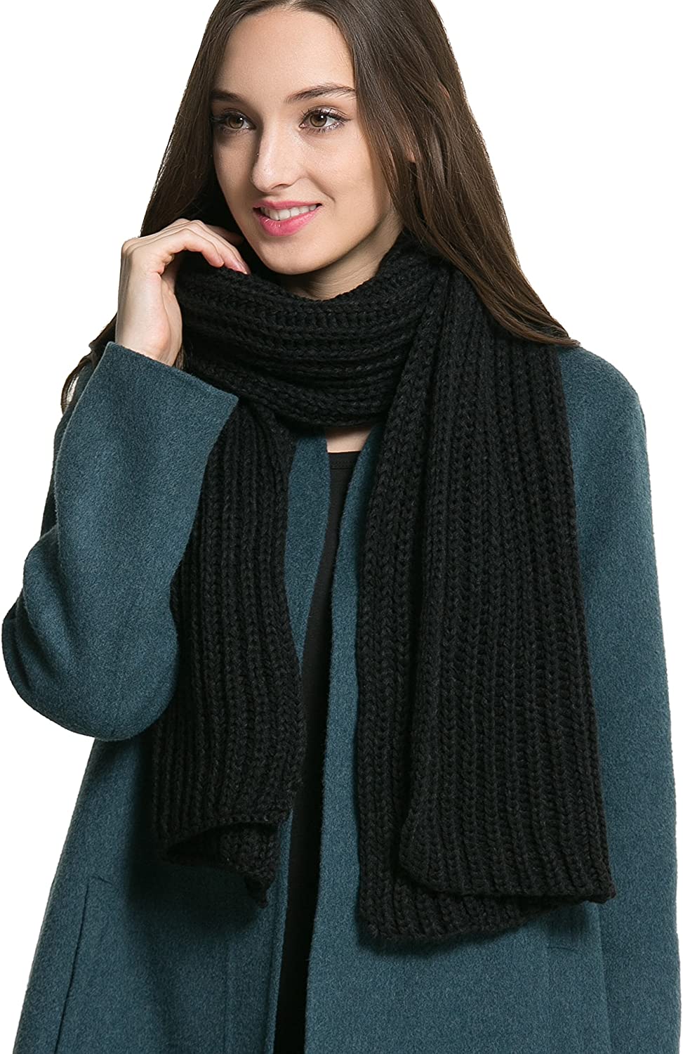 Women Men Winter Thick Cable Knit Wrap Chunky Warm Scarf
