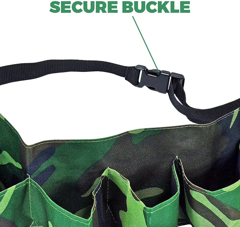 6 Pack Beer & Soda Can Holster Belt, Camo Adjustable Waist, Fits up to 52-inch