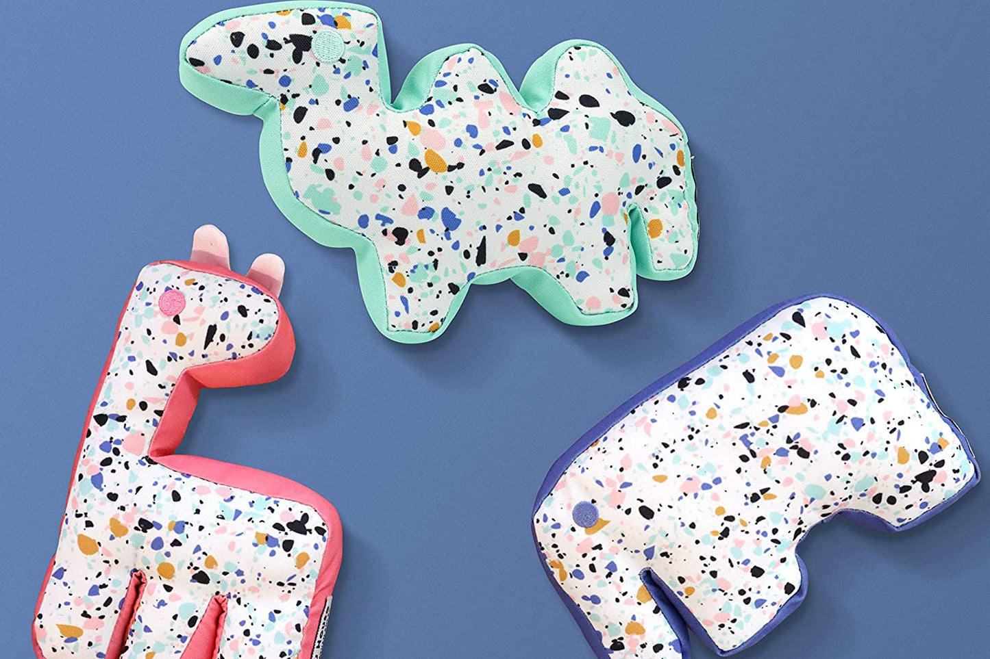 Now House for Pets by Jonathan Adler Canvas Terrazzo Giraffe Chew Toy