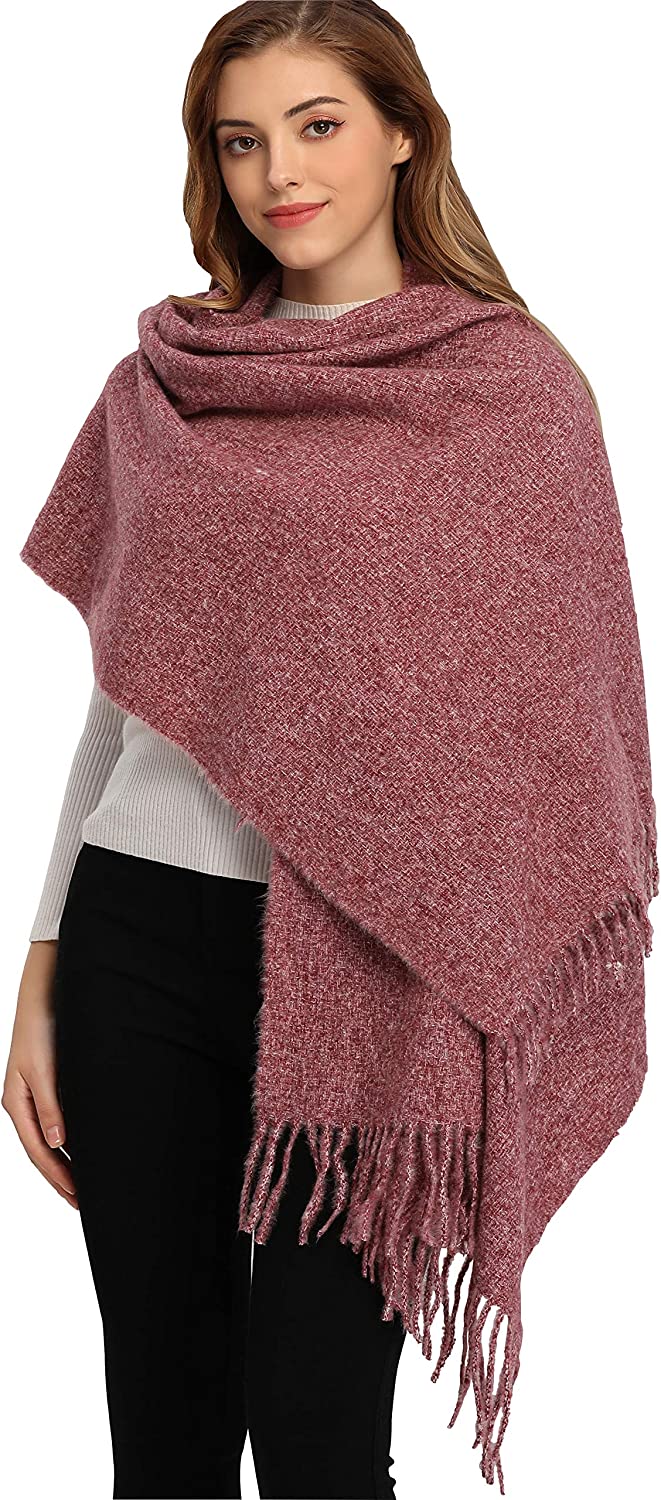 Women Men Winter Thick Cable Knit Wrap Chunky Warm Scarf