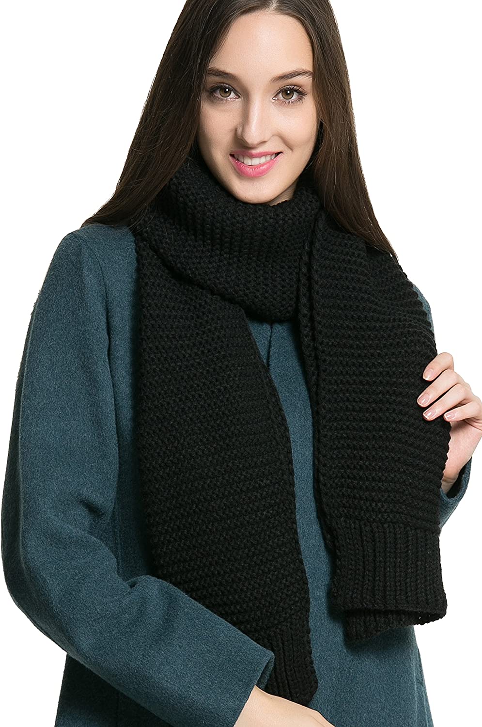 Women Men Winter Thick Cable Knit Wrap Chunky Warm Scarf