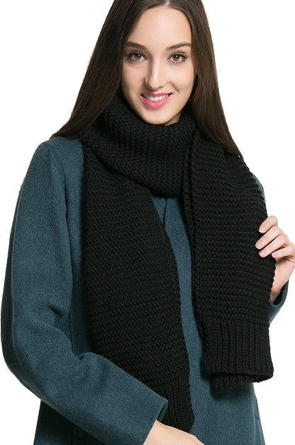 Women Men Winter Thick Cable Knit Wrap Chunky Warm Scarf