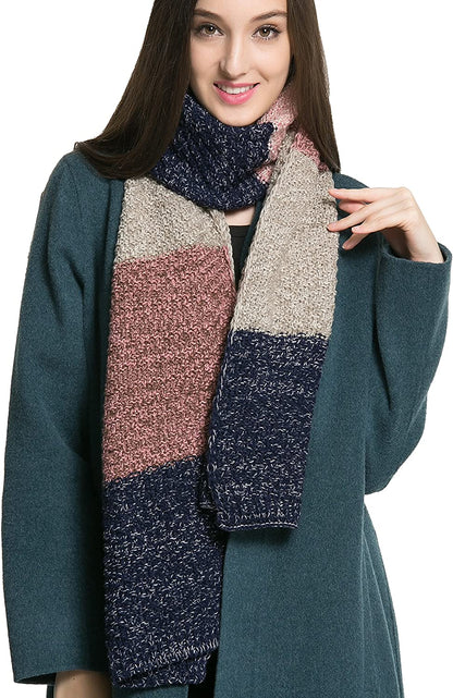 Women Men Winter Thick Cable Knit Wrap Chunky Warm Scarf
