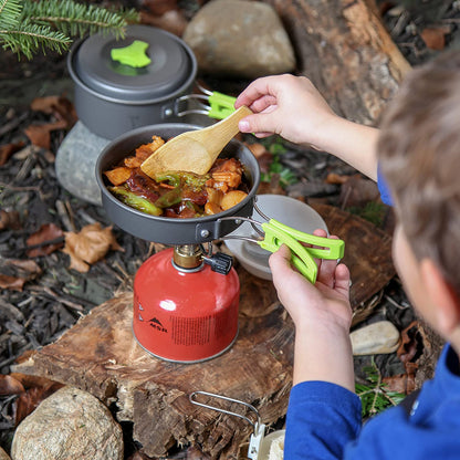 MalloMe Camping Cookware Mess Kit Gear – Camp Accessories Equipment Pots and Pans Set