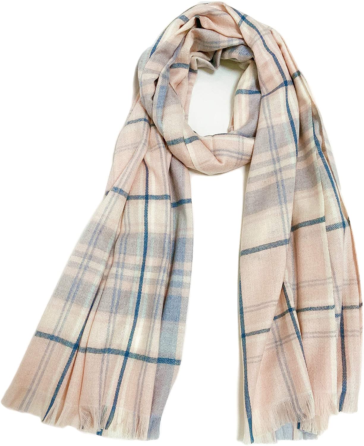 PINCTROT Chunky Large Blanket Scarf for Men Women Warm Cozy Plaid Tartan Wrap Super Soft Shawl Cape