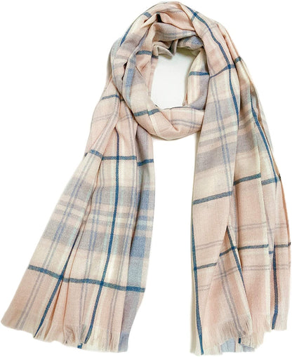 PINCTROT Chunky Large Blanket Scarf for Men Women Warm Cozy Plaid Tartan Wrap Super Soft Shawl Cape