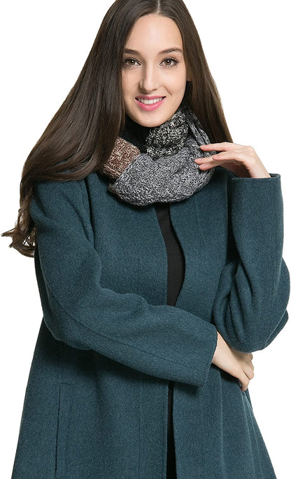 Women Men Winter Thick Cable Knit Wrap Chunky Warm Scarf