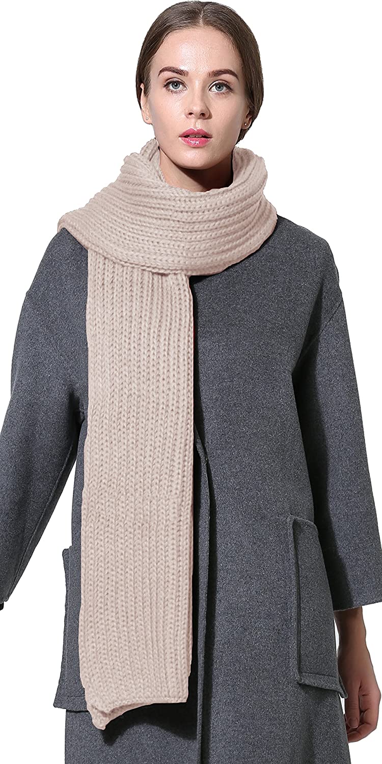Women Men Winter Thick Cable Knit Wrap Chunky Warm Scarf