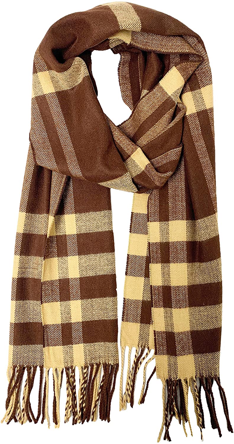 Calvia Cashmere Feel Scarf - Super Soft & Warm for Winter - Elegant Looks for Women & Men