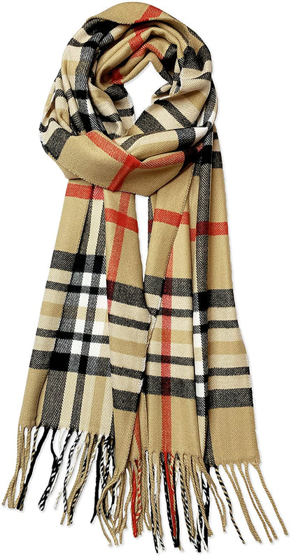 Calvia Cashmere Feel Scarf - Super Soft & Warm for Winter - Elegant Looks for Women & Men