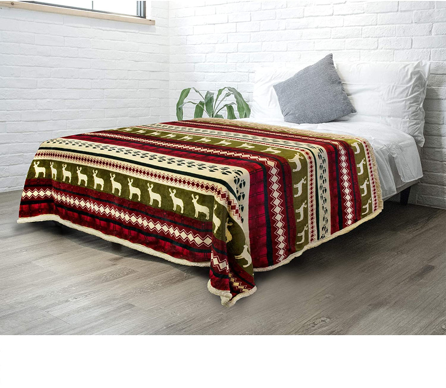 Twin Plush Sherpa Blanket