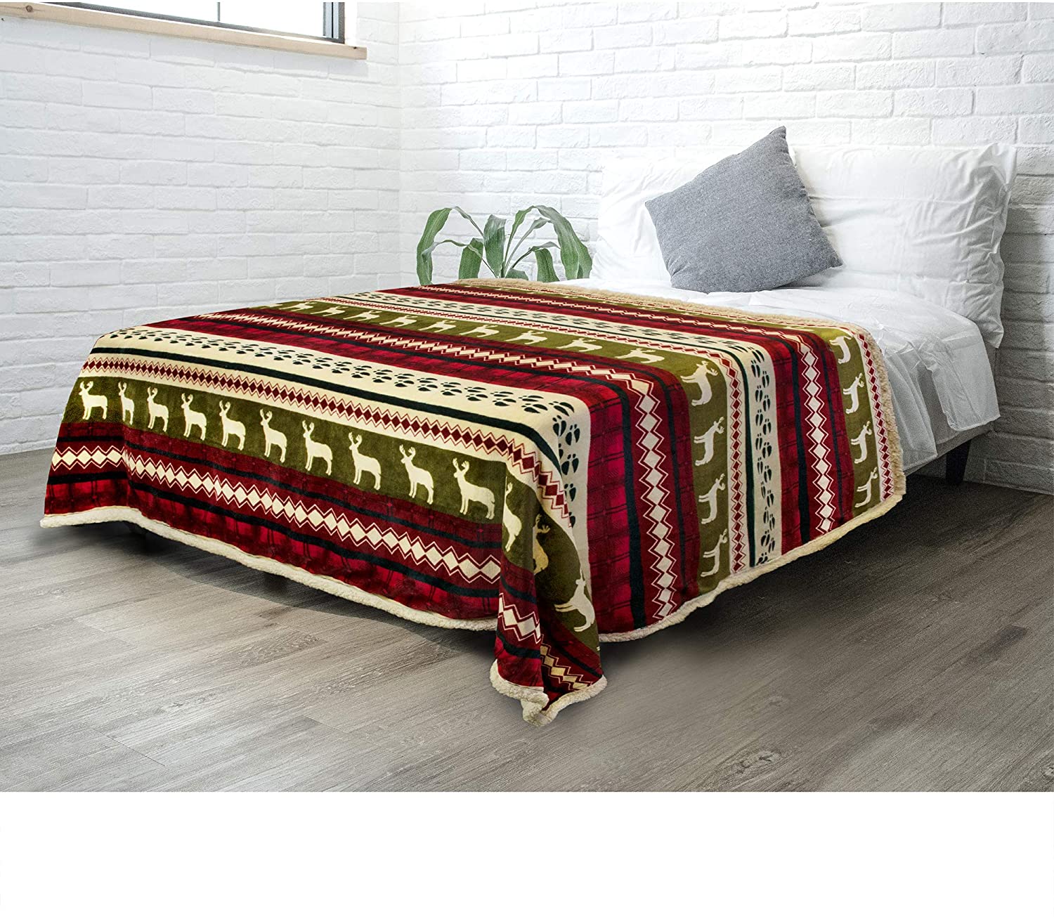 Twin Plush Sherpa Blanket