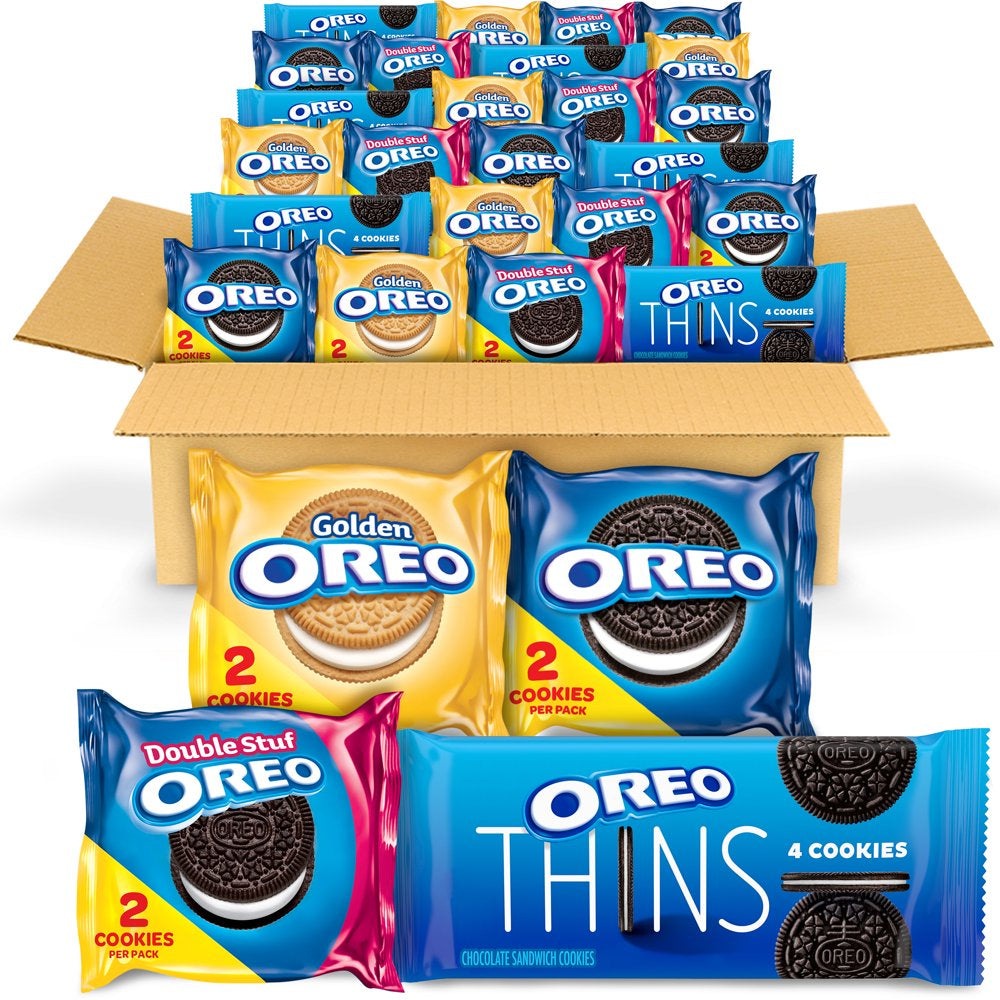 56 Snack Packs - OREO Cookies Variety Pack, OREO Original, OREO Golden, OREO Double Stuf & OREO Thins
