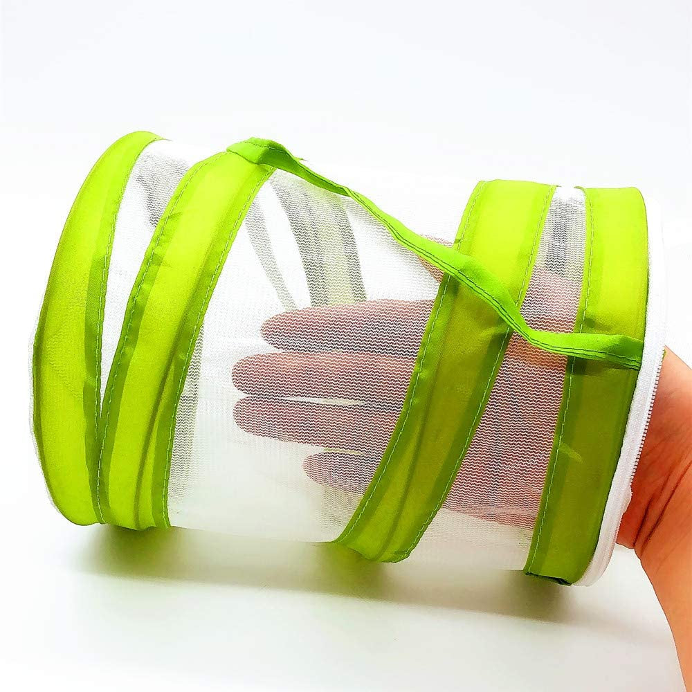 Mini Insect and Butterfly Habitat Insect Mesh Cage Caterpillars House, Bug Terrarium Pop-up 5.5" x 7" Tall for Kids