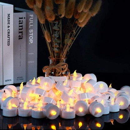 24-Pack Tea Lights Candles Flameless Tealight Battery Candles LED Flickering Electric Tea Candles 