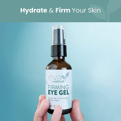 Anti-Aging Eye Gel - Luxurious Hydrating Under Eye Cream For Dark Circles and Puffiness, Bags, Crows Feet, Wrinkles - With Hyaluronic Acid & Skin-Firming Peptides Eye Serum (2 oz.)