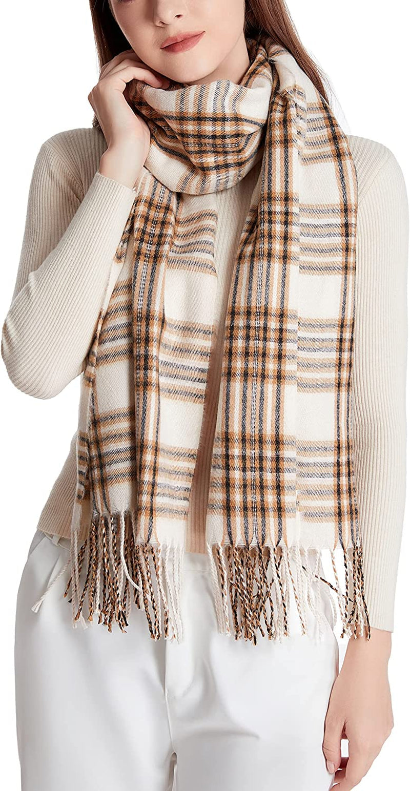  Women's Plaid Warm Shawl Scarf 